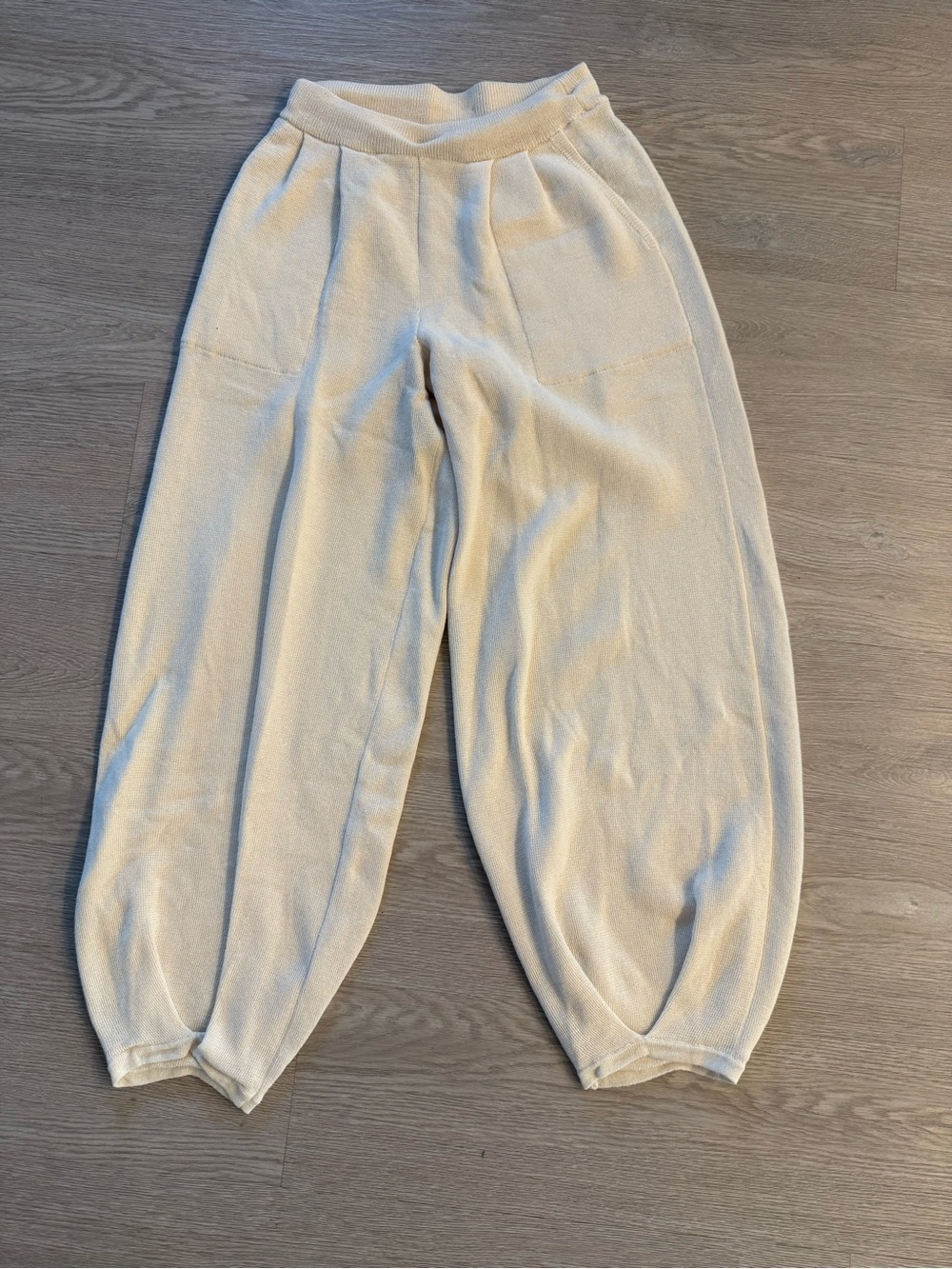 Free People Cream Knit Pants - Cozy Casual Bottoms